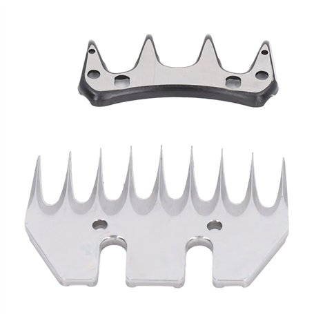 2 Pcs Acier Au Carbone 9 Dents Moutons Cisailles Lame Dent Droite 10mm Espacement Des Dents Laine Tondeuse Peigne Cutter Tondeus