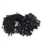 Lot de 200 étiquettes de vêtements en nylon noir avec fermeture à pression