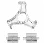 Acrimet Noyau de Rechange pour Dérouleur de Ruban Adhésif – Compatible avec Rouleaux de 1" et 3" – Lot de 3 – Plastique Transpar