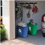 Acrimet Corbeille pour le recyclage et les déchets, 6,75 gallons / 27 quarts / 24 litres (en plastique) (vert et bleu) (lot de 2