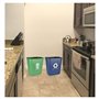 Acrimet Corbeille pour le recyclage et les déchets, 6,75 gallons / 27 quarts / 24 litres (en plastique) (vert et bleu) (lot de 2
