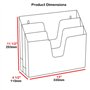 Acrimet Horizontal Trieur Organisateur de Document A4 (Plastique) (Couleur Bleu Transparent)