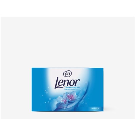 Lenor Lot de 34 lingettes assouplissantes pour sèche-linge Pour un linge frais et défroissé Parfum de fleurs printanières