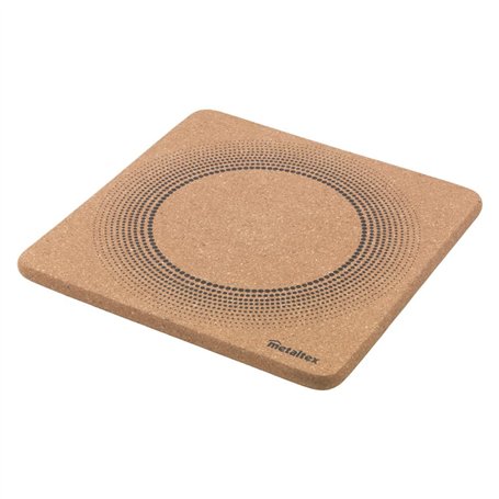 Metaltex Dessous de Verre en liège 20 x 20 cm Décor – Protection élégante pour Table et comptoir