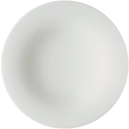 A di Alessi Ku Assiette à Dessert en Porcelaine - Blanc - Set de 4 Pièces