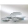 A di Alessi Ku Assiette à Dessert en Porcelaine - Blanc - Set de 4 Pièces