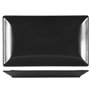 H&H 6 assiettes rectangulaires en grès de Boston noir 25x15cm