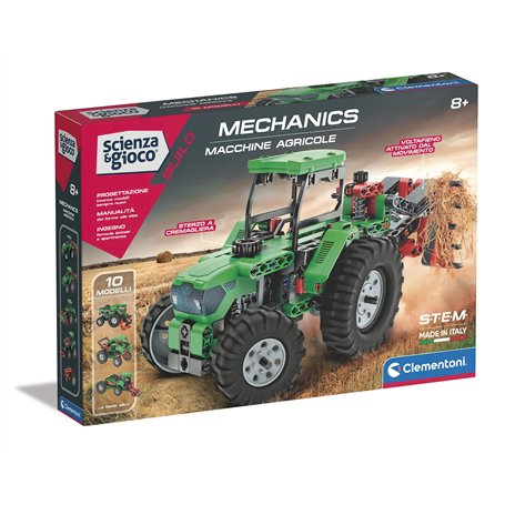 Clementoni - Science Build-Machines Agricoles-Set Constructions Enfants