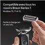 Braun Tête De Rasoir Electrique Homme Series 7 74S ORIGINALE, Argent, Remplacement De La Grille Pour Un Rasage De Près, Lames Fl