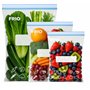 FRIO – Set 65 Sac Congélation ZIP Réutilisables Hermétiques avec Étiquette