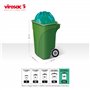 Virosac - Gransacco - Sacs robustes, résistants idéaux pour le jardinage. Doté de poignées pratiques – 20 sacs verts 80 x 115 cm