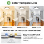 zemty Lot de 2 Plafonnier LED Carré, 3 Couleur (3000K/4000K/6500K) Lampe de Plafond, 2100LM Luminaire Plafonnier Salle de Bain I