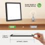 zemty Lot de 2 Plafonnier LED Carré, 3 Couleur (3000K/4000K/6500K) Lampe de Plafond, 2100LM Luminaire Plafonnier Salle de Bain I