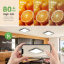 zemty Lot de 2 Plafonnier LED Carré, 3 Couleur (3000K/4000K/6500K) Lampe de Plafond, 2100LM Luminaire Plafonnier Salle de Bain I