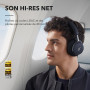 Soundcore Space One Casque Bletooth sans fil avec Réduction de Bruit Active Adaptative by Anker, Réduction des Voix Humaine 2X P