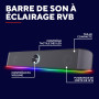 Trust Gaming GXT 1619 Rhox Barre de Son RGB 12W (6W RMS), Enceinte PC Stéréo Alimentation USB, Format Compact, Câble AUX 3.5 mm,