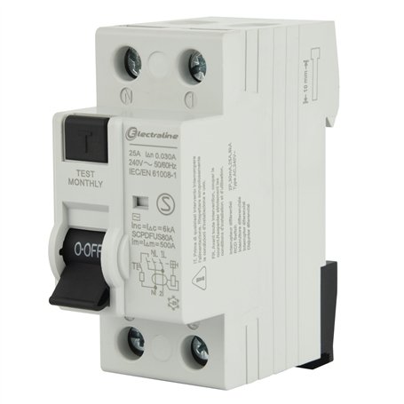 Electraline 87010 Interrupteur différentiel 25A