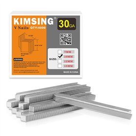 Lot de 4 000 clous en V pour cloueuse V1015B - Calibre 30 - 10,3 mm de diamètre - Pour cloueuse en V Lot de 4 000 clous en V pour cloueuse V1015B - Calibre 30 - 10