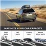 Aluminium, 2 Pièces Barres Toit de Voiture, Barres Transversales, Porte Bagages, Porte-Bagages Vélo Verrouillable, Rails Support