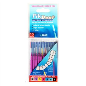 Brossettes interdentaires Pikdent - Noyau en acier revêtu et poils en Tynex - Taille 2 Mauve 0,5 Mm Cylindrique - 10 Brossettes Brossettes interdentaires Pikdent - Noyau en acier revêtu et poils en Tynex - Taille 2 Mauve 0