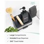 ESTETHI Organisateur Évier Cuisine avec Distributeur de Savon – Support Rangement Évier avec Égouttoir, Range Éponge et Porte-Ch