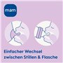 MAM anti Colic Bouteille 260 avec tétine Taille 1 & 2, Neutre Lot de 2.