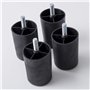IPEA Lot de 4 Pieds en Plastique pour Canapé et Meuble - Hauteur 60 mm - Lot de 4 Pieds avec vis pour Fauteuil - Pieds - Couleur