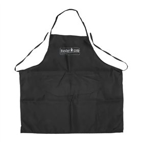 Brigros MasterCook Tablier BBQ pour homme en tissu ignifuge, tablier de barbecue noir avec poches, résistant et lavable en machi Brigros MasterCook Tablier BBQ pour homme en tissu ignifuge