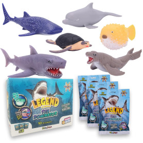 #sbabam Funny Box Legend of Animals - Sea Dominator, Animaux Jouets pour Enfants avec Cartes Incluses, 3 Pièces, Jeux pour Enfan #sbabam Funny Box Legend of Animals - Sea Dominator