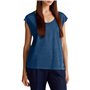 United Colors of Benetton T- Shirt 37uje16b1, Bleu, Medium Femmes