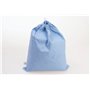 Filet - Sac maternelle à carreaux Vichy teint en fil Bleu Ciel |Bande en toile Aida personnalisable | Taille 42 x 34 cm | Fabriq