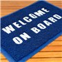 GATE14® Paillasson Bateau Thème Nautique Tapis en PVC Bleu et Blanc 60 x 40 cm
