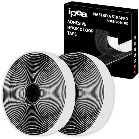 IPEA Bandes Agrippantes Adhésives Noir - Ruban Adhésif - Longueur 5 Mètres - Bande Adhésive Multifonctions Extra Forte pour Bric