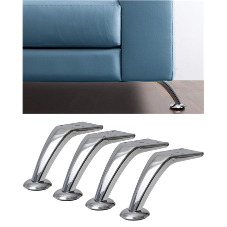 IPEA Lot de 4 Pieds pour Meubles et Canapé modèle Cobalto - Lot de 4 Pieds en Fer - Pieds au Design élégant pour fauteuils