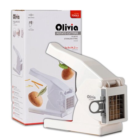 IPEA Coupe-Frites Professionnel - Coupe-Découpage des Pommes de Terre - Aavec Lames en Acier Inoxydable – Coupe-Légumes pour Car