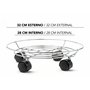 IPEA Chariot à soucoupe avec roues pour pots et jardinières - 32 cm - Support de base mobile en métal pour plantes et fleurs pou