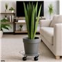 IPEA Chariot à soucoupe avec roues pour pots et jardinières - 32 cm - Support de base mobile en métal pour plantes et fleurs pou