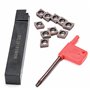 EsportsMJJ Sclcr1616H09 Porte-Outil De Tournage De Tour avec 10Pcs Ccmt09T304 Vp15Tf Ccmt32.51 Inserts De Carbure