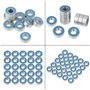 Roulements à Billes Scellés en Caoutchouc 5 * 11 * 4mm 25 PCS MR115-2RS Roulements à Billes Scellés en Métal Bleu Pour Les Impri
