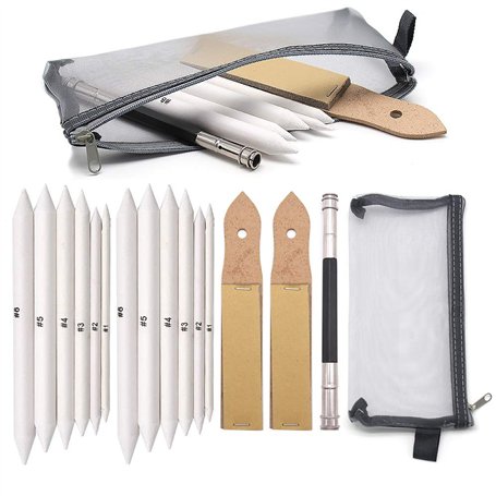 Lot de 16 estompes en papier tortillon pour travaux manuels