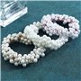 Runmi Lot de 3 chouchous à cheveux avec perles pour queue de cheval - Accessoires pour femmes et filles