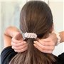 Runmi Lot de 3 chouchous à cheveux avec perles pour queue de cheval - Accessoires pour femmes et filles