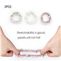 Runmi Lot de 3 chouchous à cheveux avec perles pour queue de cheval - Accessoires pour femmes et filles