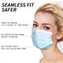 M / un masque de protection à 3 couches de protection jetable avec boucle d'oreille, paquet de 100