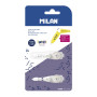 MILAN® Blister de 2 recharges ruban correcteur avec poussoir 5 mm x 6 m série Acid