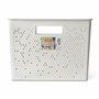 TATAY Bohol Boîte de rangement rectangulaire en polypropylène sans BPA 100 % plastique recyclé Blanc Dimensions 30 x 39 x 21,5 c