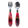 Set de 2 couverts pour enfants en acier inoxydable composé d'une fourchette et d'une cuillère Spiderman
