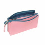 Trousse Fourre-Tout Triple El Pulpo   Bleu Rose 22 x 12 x 3 cm
