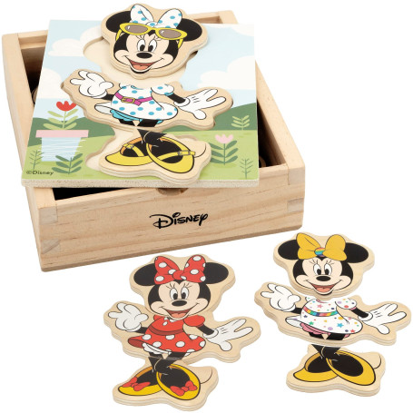 WOOMAX Disney Puzzle en Bois Costumes Minnie 19 pièces 12