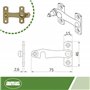Amig - Golden Latch for Shutters with Reverse Hook Mod. 3 | 75 x 46 mm | Polished Brass | Anti-Impact and Breakage Security Clos